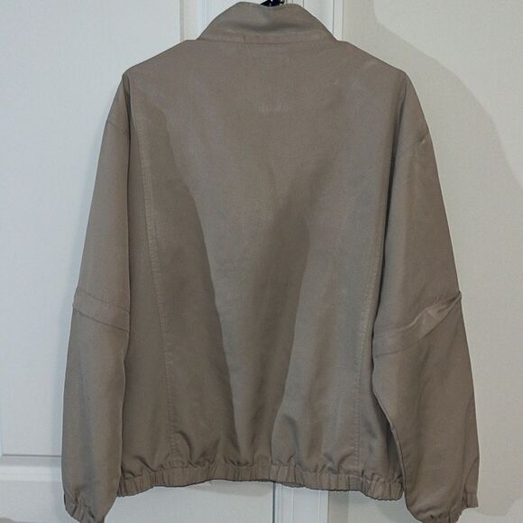 George Golf Jacket Mens Large Beige 1/2 zip Pullover Windbreaker Convertible L - Picture 4 of 4